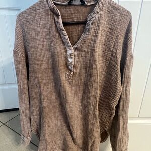 Woman’s Oversized Stylish Brown Shirt